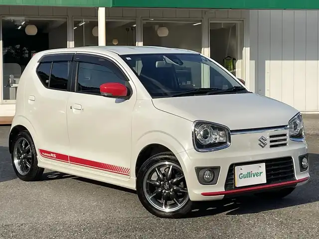スズキ アルト ターボRS 千葉県 2015(平27)年 5.7万km パールホワイト レーダーブレーキサポート/5AGS/社外SDナビ【CN-R301Z】/・CD/DVD/MSV/Bluetooth/フルセグ/バックカメラ/スマートキー/運転席シートヒーター/パドルシフト/純正LEDヘッドライト/フォグランプ/純正15インチアルミホイール/ビルトインETC/本革巻きステアリング/ドアバイザー