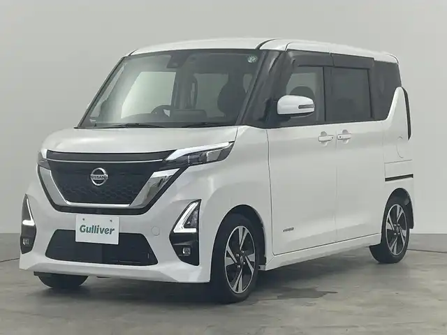 日産 ルークス HWS Gターボ プロパイロットED 群馬県 2020(令2)年 5.7万km ホワイトパール 禁煙車　純正ナビ　Bluetooth　フルセグ　全方位カメラ　ハンズフリー両側パワースライドドア　ドライブレコーダー　ETC　衝突軽減システム　コーナーセンサー　プッシュスタート　スマートキー　純正アルミホイール