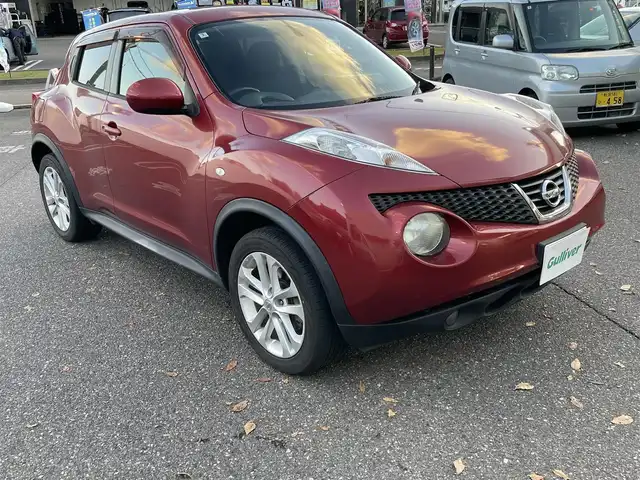 日産 ジューク 16GT FOUR 新潟県 2012(平24)年 16.6万km ラディアントレッド ４WD/ターボ/フルオートタイマー/メモリナビ/ワンセグテレビ/バックカメラ/ドアバイザー/ETC/純正ホイール夏タイヤ装着/純正フロアマット/Bluetooth/電動格納ドアミラー