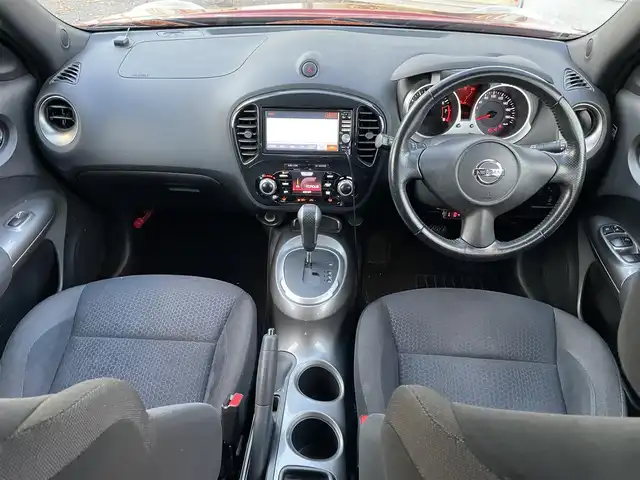 日産 ジューク 16GT FOUR 新潟県 2012(平24)年 16.6万km ラディアントレッド ４WD/ターボ/フルオートタイマー/メモリナビ/ワンセグテレビ/バックカメラ/ドアバイザー/ETC/純正ホイール夏タイヤ装着/純正フロアマット/Bluetooth/電動格納ドアミラー