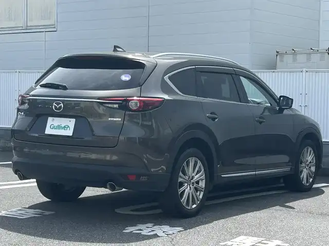 マツダ ＣＸ－８ XD エクスクルーシブモード 群馬県 2022(令4)年 4万km チタニウムフラッシュマイカ サンルーフ/純正SDナビ（AM・FM/BT/フルセグTV）/全方位モニター/バックカメラ/BOSEプレミアムサウンド/ドライブレコーダー付ルームミラー/電子パーキングブレーキ/追従クルーズコントロール/アイドリングストップ/車線逸脱防止機能/ステアリングスイッチ/ステアリングヒーター/レザーシート/パワーシート（D/N・セカンドシート）/シートヒーター（D/N・セカンドシート）/エアーシート（D/N・セカンドシート）/純正フロアマット/電格ミラー/オートライト/LEDヘッドライト/オートワイパー/コーナーセンサー/プッシュスタート/スマートキー/取扱説明書/保証書