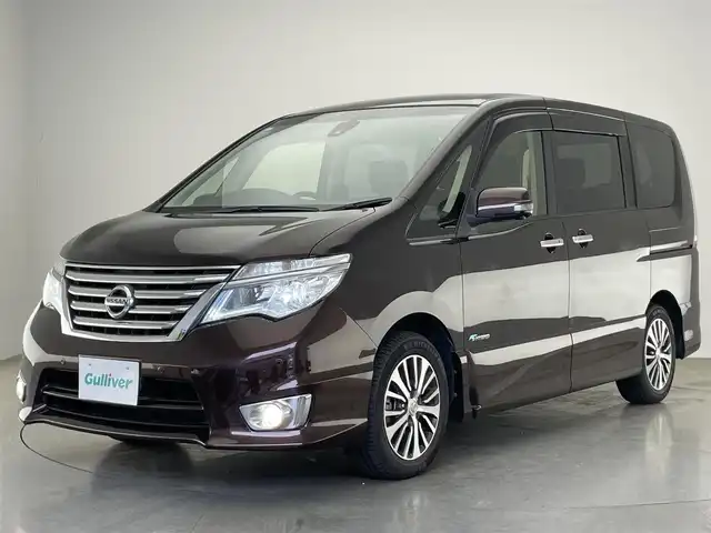 日産 セレナ HWS S HV Vセレ +Sefty Aセーフ 愛知県 2015(平27)年 5.3万km インペリアルアンバーP 純正８型ナビ　フルセグＴＶ　ＤＶＤ　全方位カメラ　ＥＴＣ　クルコン　エマージェンシーブレーキ　衝突軽減装置　車線逸脱　コーナーセンサー　ＬＥＤオートライト　フォグランプ　両側パワースライドドア　禁煙車