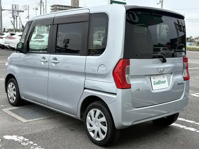 ダイハツ タント X SA 徳島県 2014(平26)年 7万km ブライトシルバーメタリック 社外ナビ　SL1118NVW/プッシュスタート/ワンセグTV/片側パワースライドドア/ドライブレコーダー前のみ/ベンチシート/純正フロアマット/純正アルミキャップ/オートライト/横滑り防止装置/衝突軽減システム