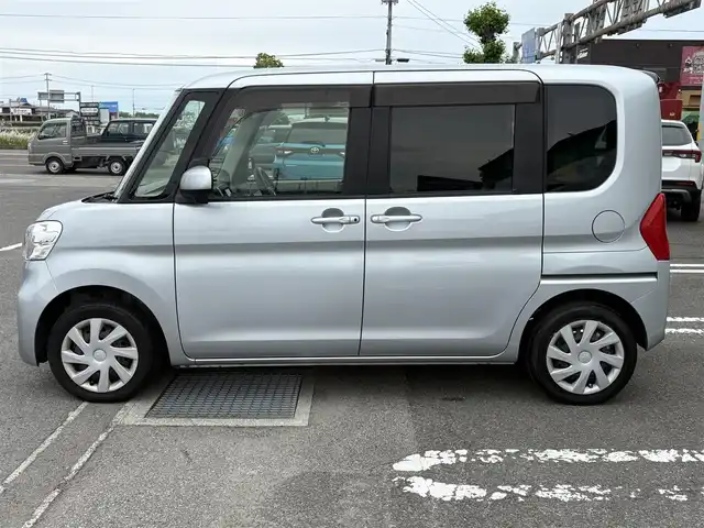 ダイハツ タント X SA 徳島県 2014(平26)年 7万km ブライトシルバーメタリック 社外ナビ　SL1118NVW/プッシュスタート/ワンセグTV/片側パワースライドドア/ドライブレコーダー前のみ/ベンチシート/純正フロアマット/純正アルミキャップ/オートライト/横滑り防止装置/衝突軽減システム