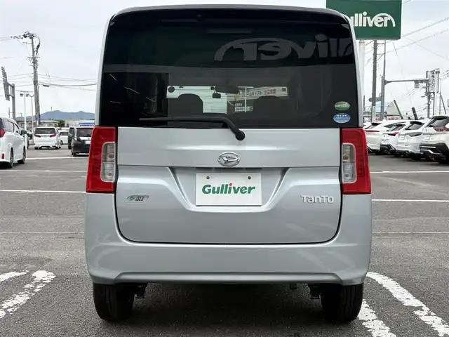 ダイハツ タント X SA 徳島県 2014(平26)年 7万km ブライトシルバーメタリック 社外ナビ　SL1118NVW/プッシュスタート/ワンセグTV/片側パワースライドドア/ドライブレコーダー前のみ/ベンチシート/純正フロアマット/純正アルミキャップ/オートライト/横滑り防止装置/衝突軽減システム