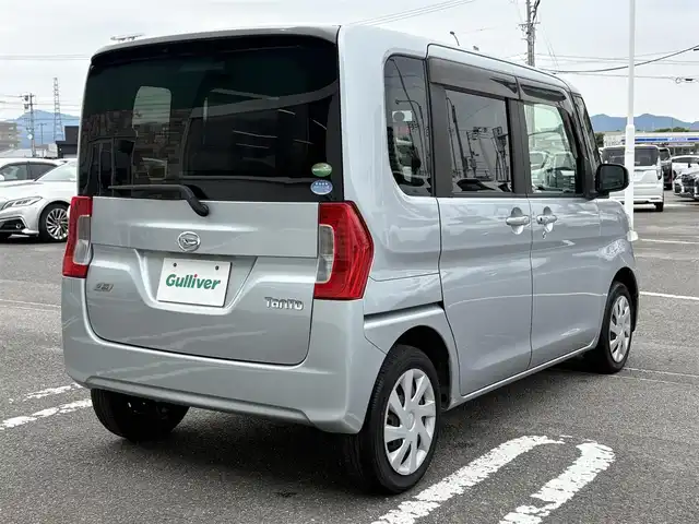 ダイハツ タント X SA 徳島県 2014(平26)年 7万km ブライトシルバーメタリック 社外ナビ　SL1118NVW/プッシュスタート/ワンセグTV/片側パワースライドドア/ドライブレコーダー前のみ/ベンチシート/純正フロアマット/純正アルミキャップ/オートライト/横滑り防止装置/衝突軽減システム