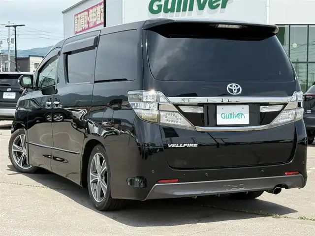 トヨタ ヴェルファイア 2．4Z ゴールデンアイズ 道南・函館 2013(平25)年 8.4万km ブラック 純正ナビ/フルセグＴＶ/エンジンスターター/ダウンサス/ＴＲＤエアロ/バックカメラ/クルーズコントロール/フリップダウンモニター/コーナーセンサー/パワーバックドア/オートライト/横滑り防止装置
