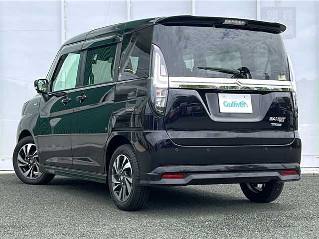 スズキ ソリオ バンディット HV MV 福岡県 2022(令4)年 3.8万km グリッターバイオレットパール ・9インチナビ/（BLUETOOTH/フルセグ/バックカメラ/・アラウンドビューモニター/・ビルトインETC/・ドライブレコーダー/・ヘッドアップディスプレイ/・スペアキー/・純正アルミホイール/・純正フロアマット/・両側パワースライドドア/・シートヒーター/・LEDヘッドライト/・天井サーキュレーター/・クルーズコントロール/・アイドリングストップ/・クリアランスソナー/・オールリトラミラー/・コーナーセンサー/・レーンキープアシスト/・横滑り防止装置/・衝突軽減システム/・USB入力端子/・センターウォークスルー/・オートライト/・保証書/・取扱説明書