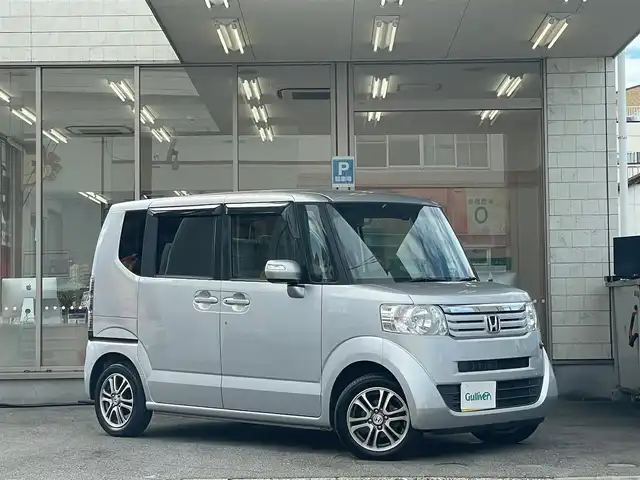 ホンダ Ｎ ＢＯＸ G ターボ Lパッケージ 愛知県 2014(平26)年 6.1万km カトラリーシルバーM /当店買取/禁煙//ターボ/革巻きステア/パドルシフト//純正スタンダードナビVXM-142VFi//CD/DVD/Bluetooth/地デジ/SD//バックカメラ/サイドカメラ//ナビ装着SPパッケージ//Lパッケージ/ターボパッケージ//ISOFIX//Aストップ/SRSカーテンエアバック//保証書/取説/スペアキー/スマートキー