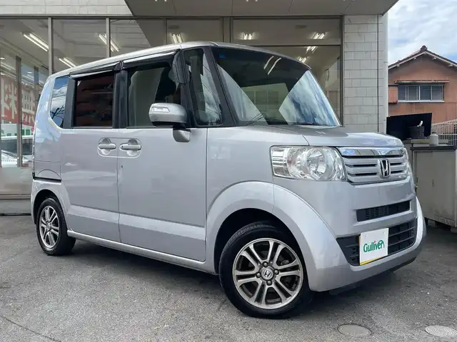 ホンダ Ｎ ＢＯＸ G ターボ Lパッケージ 愛知県 2014(平26)年 6.1万km カトラリーシルバーM /当店買取/禁煙//ターボ/革巻きステア/パドルシフト//純正スタンダードナビVXM-142VFi//CD/DVD/Bluetooth/地デジ/SD//バックカメラ/サイドカメラ//ナビ装着SPパッケージ//Lパッケージ/ターボパッケージ//ISOFIX//Aストップ/SRSカーテンエアバック//保証書/取説/スペアキー/スマートキー
