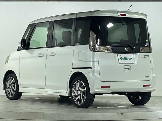 スズキ スペーシア カスタム TS 広島県 2015(平27)年 10.7万km パールホワイト 禁煙車/インタークーラーターボ/社外ナビ（CN-HW850D）/・フルセグ/CD/DVD/HDD/SD/バックカメラ/アルパインフリップダウンモニター（TMX-R3000）/ユピテルドライブレコーダー（TW8500）/ETC/HIDヘッドライト/フォグランプ/スマートキー/プッシュスタート/スペアキー/アルミ付きスタッドレスタイヤ車載/純正15インチアルミホイール/Wエアバック