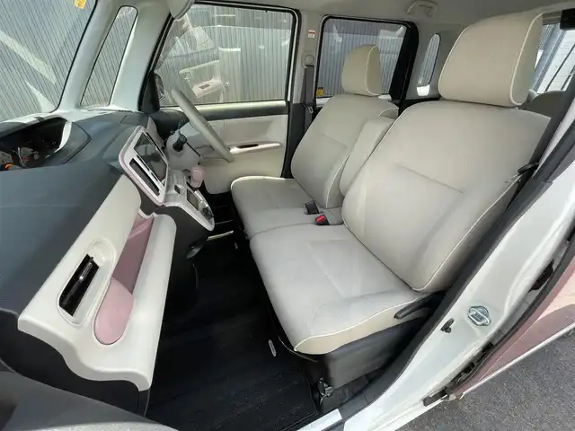 ダイハツ ムーヴ キャンバス G メイクアップ リミテッド　SAⅢ 滋賀県 2020(令2)年 4.7万km パールホワイトⅢ/ブルーミングピンクメタリック 禁煙車/純正9インチナビ/CD.DVD.Bluetooth.フルセグ/全方位カメラ/衝突軽減ブレーキ/両側パワースライドドア/ステアリングスイッチ/アイドリングストップ/ETC/LEDヘッドライト/オートライト/オートハイビーム/フォグランプ/前方ドライブレコーダー/スマートキー