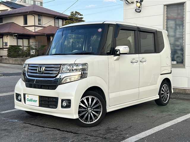 ホンダ Ｎ ＢＯＸ カスタム ターボ SSパッケージ 愛知県 2014(平26)年 10.5万km プレミアムホワイトパール /禁煙車//純正ナビ・フルセグTV/　(VXM-155VFi)//Bluetooth/CD・DVD//バックカメラ/ETC//前後ドライブレコーダー//あんしんパッケージ//CTBA//純正１５インチアルミ//横滑り防止装置（VSA）//両側パワースライドドア//HIDオートライト//プッシュスタート//電動格納ミラーウィンカー//ISOFIX//ドアバイザー//純正フロアマット//取扱説明書/新車保証書