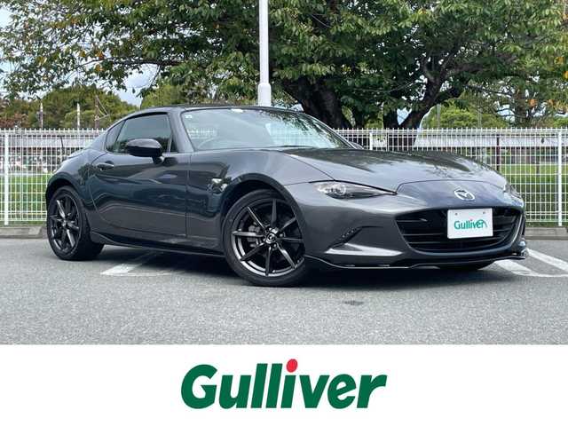 マツダ ロードスター ＲＦ RS 静岡県 2017(平29)年 2.6万km マシーングレープレミアムM 車線逸脱警告　/ＢＳＭ　/マツダコネクトナビ　/地デジ　/Ｂカメラ　/レカロ半革シート　/シートヒーター　　/革巻きステアリング　/ステアリングスイッチ/ＨＫＳマフラー　/車高調　/純正１７インチＡＷ/ETC/スマートキー /スペアキー /保証書/取説