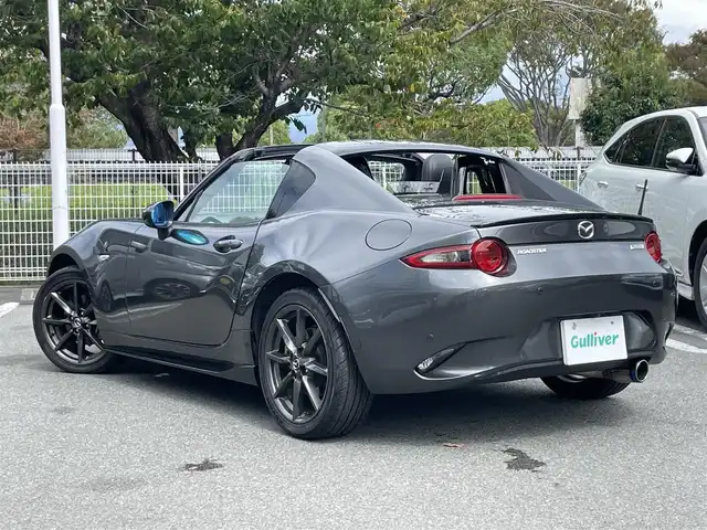 マツダ ロードスター ＲＦ RS 静岡県 2017(平29)年 2.6万km マシーングレープレミアムM 車線逸脱警告　/ＢＳＭ　/マツダコネクトナビ　/地デジ　/Ｂカメラ　/レカロ半革シート　/シートヒーター　　/革巻きステアリング　/ステアリングスイッチ/ＨＫＳマフラー　/車高調　/純正１７インチＡＷ/ETC/スマートキー /スペアキー /保証書/取説