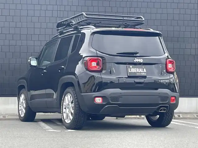 クライスラー・ジープ ジープ レネゲード リミテッド 静岡県 2020(令2)年 4.2万km 黒 UconnectナビフルセグTV Bluetooth CarPlay対応/バックカメラ/ブラックレザーシート シートヒーター /ステアリングヒーター/衝突軽減ブレーキACC/レーンセンスBSM/TOYOホワイトレターATタイヤ215/60/17/ルーフラック キャリア/LEDヘッドライト/フォグランプ/レインセンサー /スマートキー/DSRCETC