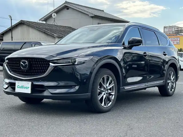 マツダ ＣＸ－８ 25S Lパッケージ 広島県 2021(令3)年 9万km ジェットブラックマイカ ワンオーナー/衝突軽減ブレーキ/サンルーフ/純正ナビ・地デジＴＶ/Bluetooth/純正USB端子/ＢＯＳＥスピーカー/全方位カメラ/黒レザーシート/シートヒーター（前席・2列目）/エアシート（前席）/パワーバックドア/クルーズコントロール/アクティブドライビングディスプレイ/革巻きステアリング/ステアリングヒーター/アクティブドライビングディスプレイ/ブラインドスポットモニター/LEDヘッドライト/純正19インチアルミ/革巻きステアリング/ステアリングヒーター/スマートキー/前後ドライブレコーダー/コーナーセンサー/電格ウィンカーミラー/ETC2.0/スペアキー（スマートキー）/純正フロアマット/保証書/取扱説明書