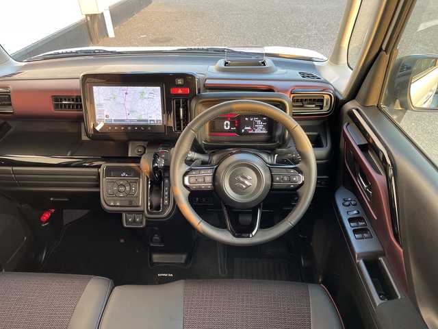 スズキ スペーシア カスタム HYBRID XS ターボ 千葉県 2025(令7)年 0.3万km ピュアホワイトパール/ブラック2トーン 純正9インチナビ/全周囲カメラ/衝突被害軽減システム/車線逸脱警報/クルーズコントロール/両側パワースライドドア/横滑り防止装置/ETC/アイドリングストップ/LEDヘッドライト/オートライト/ウィンカーミラー/電動格納ミラー/純正15インチAW/シートヒーター/ステアリングヒーター/プッシュスタート/スマートキー/フロアマット/スペアキー/取扱説明書/保証書