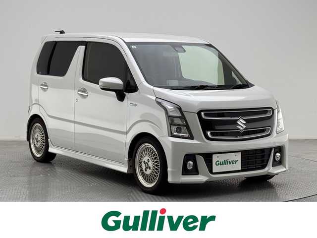 スズキ ワゴンＲ スティングレー HYBRID X 兵庫県 2019(令1)年 3.9万km ピュアホワイトP 社外メモリーナビ/(CN-RX06D)/フルセグ CD DVD BT MSV/衝突軽減ブレーキ/LDA/HUD/シートヒーター/アイドリングストップ/LEDヘッドライト/LEDフォグライト/オートライト/オートハイビーム/ISOFIX