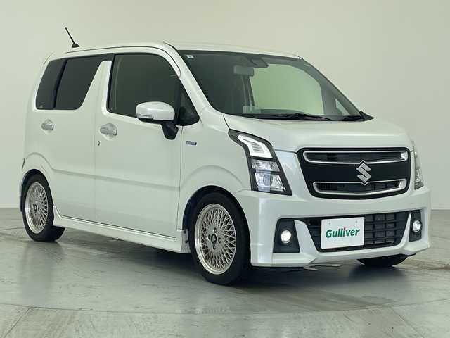 スズキ ワゴンＲ スティングレー HYBRID X 愛知県 2019(令1)年 3.9万km ピュアホワイトP 社外メモリーナビ/(CN-RX06D)/ワンセグ CD DVD BT MSV/衝突軽減ブレーキ/LDA/HUD/スマートキー/シートヒーター/アイドリングストップ/LEDヘッドライト/LEDフォグライト/オートライト/オートハイビーム/ISOFIX
