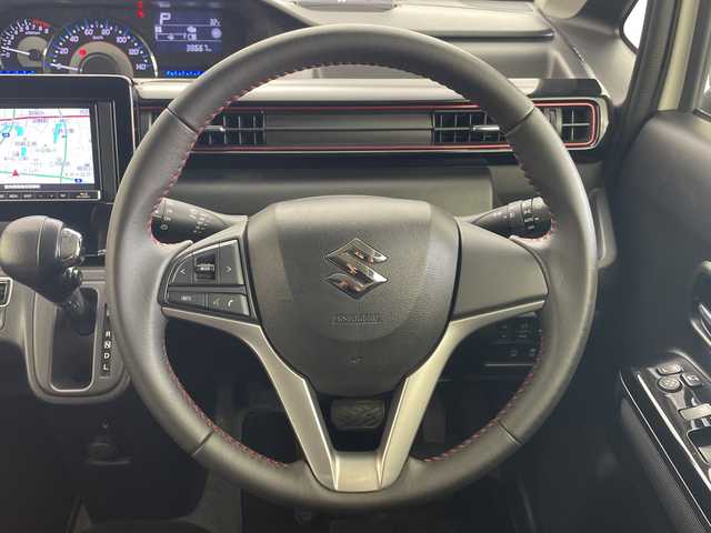 スズキ ワゴンＲ スティングレー HYBRID X 愛知県 2019(令1)年 3.9万km ピュアホワイトP 社外メモリーナビ/(CN-RX06D)/ワンセグ CD DVD BT MSV/衝突軽減ブレーキ/LDA/HUD/スマートキー/シートヒーター/アイドリングストップ/LEDヘッドライト/LEDフォグライト/オートライト/オートハイビーム/ISOFIX