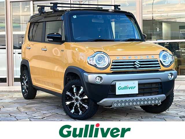 スズキ ハスラー Jスタイル Ⅱ ターボ 静岡県 2018(平30)年 6.5万km アクティブイエロー/ブラック2トーンルーフ ナビ/FM/AM/SD/ipod/フルセグ/USB/Bluetooth/CD/DVD/ /主要装備/・クルーズコントロール　/・シートヒーター　/・パドルシフト　/・ドライブレコーダー　/・アイドリングストップ　/・レーンキープ　/・バックカメラ　/・スマートキー　/・ルーフキャリア　/・ＥＴＣ　/・プッシュスタート　/・ステアリングリモコン/・デュアルカメラブレーキサポート/・ハーフレザーシート/・