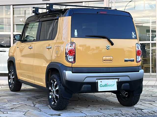 スズキ ハスラー Jスタイル Ⅱ ターボ 静岡県 2018(平30)年 6.5万km アクティブイエロー/ブラック2トーンルーフ ナビ/FM/AM/SD/ipod/フルセグ/USB/Bluetooth/CD/DVD/ /主要装備/・クルーズコントロール　/・シートヒーター　/・パドルシフト　/・ドライブレコーダー　/・アイドリングストップ　/・レーンキープ　/・バックカメラ　/・スマートキー　/・ルーフキャリア　/・ＥＴＣ　/・プッシュスタート　/・ステアリングリモコン/・デュアルカメラブレーキサポート/・ハーフレザーシート/・