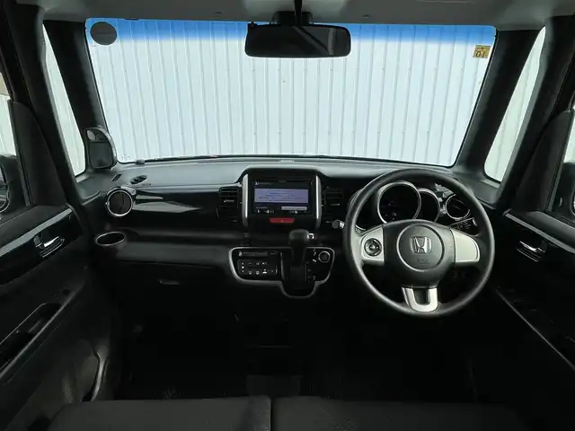 ホンダ Ｎ ＢＯＸ カスタム SSパッケージ 滋賀県 2014(平26)年 5.3万km スマートブラック 社外ナビ/・Bluetooth/ワンセグ/・CD/DVD/バックカメラ/ステアリングリモコン/ETC/両側パワースライドドア/シートリフター/HIDオートライト/フォグライト/純正14インチ付AW/プッシュスタート/スマートキー
