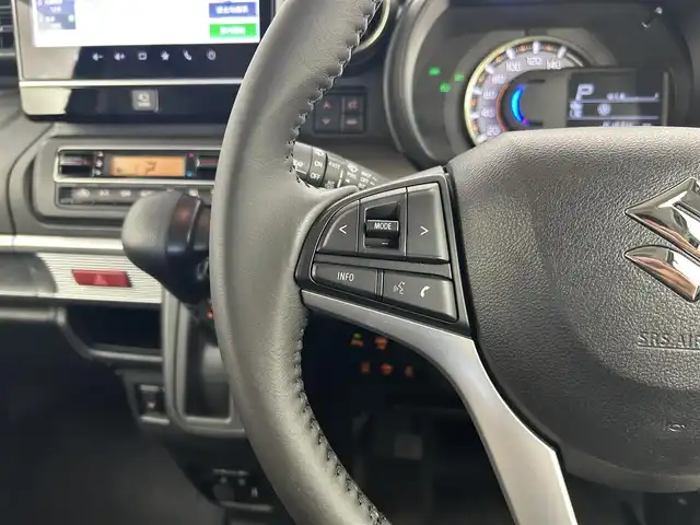 スズキ スペーシア ギア HYBRID XZ 千葉県 2023(令5)年 0.8万km オフブルーメタリック/ガンメタリック2トーンルーフ 禁煙車/ワンオーナー/スズキセーフティサポート/・デュアルセンサーブレーキサポート/・ヘッドアップディスプレイ/・アダプティブクルーズコントロール/・レーンキープアシスト/・車線逸脱警報システム/純正９型メモリナビ/・CD/DVD/Bluetooth/フルセグTV/・全方位カメラ/・ビルトインETC/両側パワースライドドア/革巻きステアリング/・ステアリングスイッチ/DNシートヒーター/純正フロアマット/純正14インチAW/オートライト/・オートマチックハイビーム/・LEDヘッドライト/・LEDフォグランプ