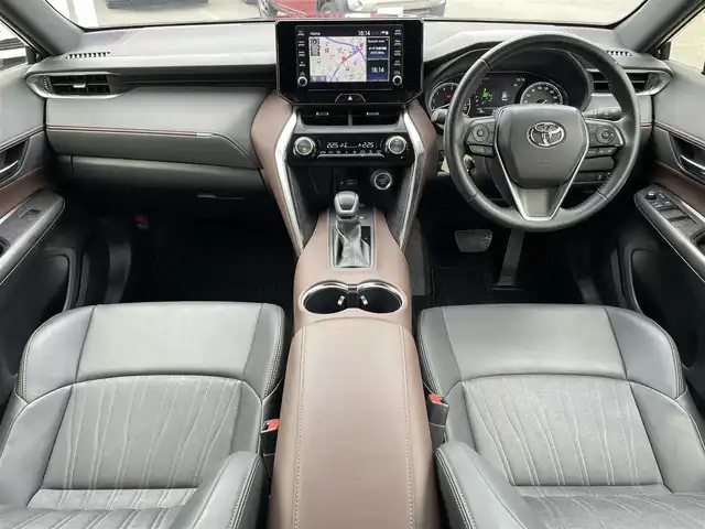 トヨタ ハリアー G 愛知県 2022(令4)年 2.1万km ブラック ワンオーナー/純正ナビ（DA＋ナビキット）/　（AM/FM/BT/USB/AUX）/フルセグTV/バックカメラ/デジタルインナーミラー（前後ドライブレコーダー付き）/トヨタセーフティセンス/LEDヘッドライト/フォグランプ/運転席パワーシート/パワーバックドア/純正18インチAW/純正フロアマット/純正ドアバイザー