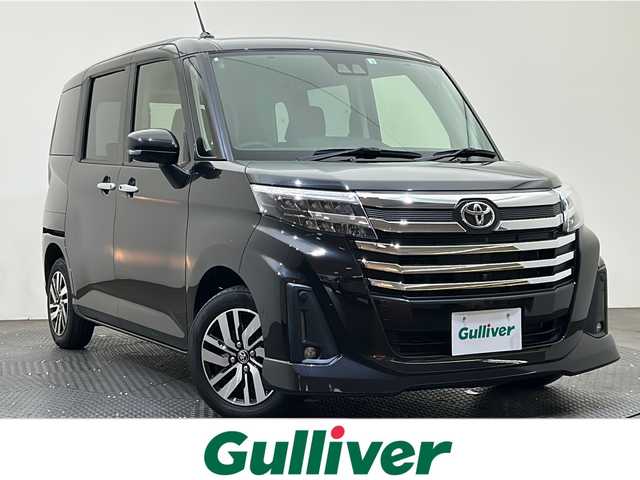 トヨタ ルーミー カスタムG 愛媛県 2022(令4)年 2.5万km ブラックマイカメタリック ・９型ディスプレイオーディオ/（フルセグＴＶ・ＢＴ・ＦＭ・ＡＭ・ＵＳＢ・apple carplay・android auto）/・全方位カメラ　/・レーダークルーズコントロール　/・両側電動ドア　/・レーンキープアシスト/・スペアキー