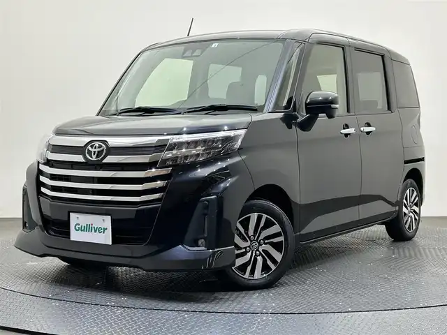 トヨタ ルーミー カスタムG 愛媛県 2022(令4)年 2.5万km ブラックマイカメタリック ・９型ディスプレイオーディオ/（フルセグＴＶ・ＢＴ・ＦＭ・ＡＭ・ＵＳＢ・apple carplay・android auto）/・全方位カメラ　/・レーダークルーズコントロール　/・両側電動ドア　/・レーンキープアシスト/・スペアキー