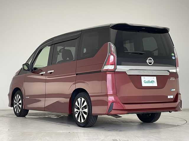 日産 セレナ ハイウェイスター Vセレクション 愛知県 2017(平29)年 6.2万km マルーンレッド 2トーン プロパイロット/衝突軽減システム/純正SDナビ（SDなし）/両側パワースライドドア/クルーズコントロール/フルセグ/CD/DVD/Bluetooth/バックカメラ/イージーオープン機能/コーナーセンサー/純正アルミホイール/LEDヘッドライト/インテリジェントミラー/ドライブレコーダー/ETC/ステアリングスイッチ/スマートキー/プッシュスタート