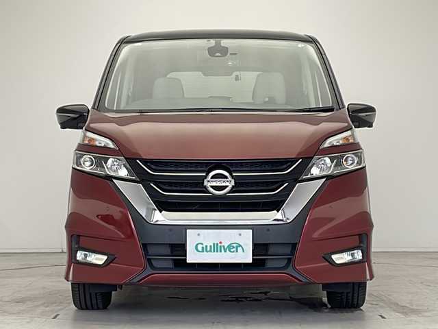 日産 セレナ ハイウェイスター Vセレクション 愛知県 2017(平29)年 6.2万km マルーンレッド 2トーン プロパイロット/衝突軽減システム/純正SDナビ（SDなし）/両側パワースライドドア/クルーズコントロール/フルセグ/CD/DVD/Bluetooth/バックカメラ/イージーオープン機能/コーナーセンサー/純正アルミホイール/LEDヘッドライト/インテリジェントミラー/ドライブレコーダー/ETC/ステアリングスイッチ/スマートキー/プッシュスタート