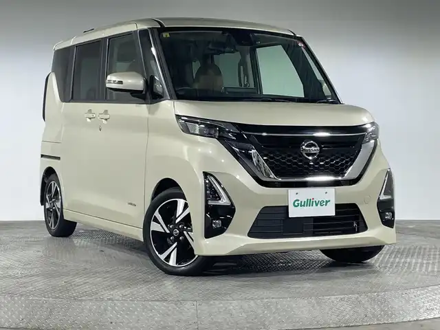 日産 ルークス HWS Gターボ プロパイロットED 神奈川県 2020(令2)年 3.9万km フローズンバニラパール ターボ/純正9型SDナビゲーション【MM320D-L】/フルセグ　CD DVD　AM FM Bluetooth　iPod　iPhone　Bluetooth　AUX　/インテリジェントアラウンドビューモニター/プレミアムグラデーションインテリア/快適パックA/ハンズフリー両側電動スライドドア【サンシェード】/プロパイロット/レーダークルーズコントロール/先進安全装備/インテリジェントエマージェンシーブレーキ/踏み間違い衝突防止アシスト/インテリジェントLI【車線逸脱防止支援システム】/LDW車線逸脱警報/インテリジェントFCW【前方衝突予測警報】/インテリジェントDA【ふらつき警報】/標識検知機能/アイドリングストップ/前後ソナー/SOSコール/純正ETC2.0/純正前後ドライブレコーダー/プラズマクラスター付リアシーリングファン/ハーフレザーシート/ブラウン革巻きステアリング/後席パーソナルテーブル/電動パーキングブレーキ/オートブレーキホールド/プッシュスタート/スマートキー/アダブティブLEDヘッドランプ/オートライト/LEDフロントフォグランプ/純正リアスポイラー/純正15インチアルミホイール