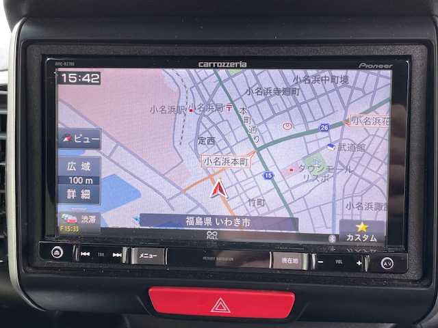 ホンダ Ｎ ＢＯＸ カスタム SSブラックSパッケージ 福島県 2017(平29)年 7.4万km クリスタルブラックパール (株)IDOMが運営する【じしゃロンいわき店】の自社ローン専用車両になります。こちらは現金またはオートローンご利用時の価格です。自社ローンご希望の方は別途その旨お申付け下さい/登録時走行距離73333km/ナビゲーション/バックカメラ/両側パワースライドドア/地上デジタルTV/プッシュスタート/スマートキー/シートヒーター/サイドバイザー/フロアマット