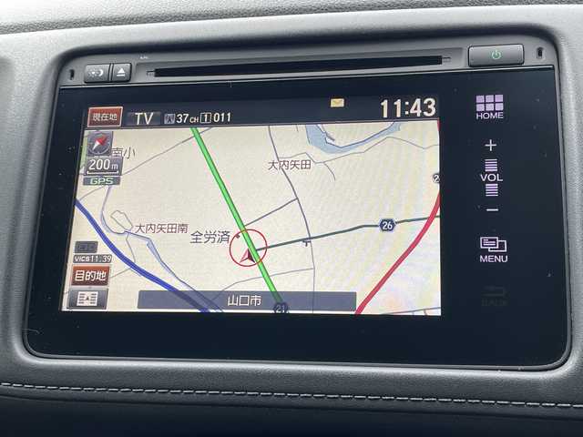 ホンダ ヴェゼル ハイブリッド Z ホンダセンシング 山口県 2017(平29)年 8.9万km クリスタルブラックパール 純正ナビ/DVD/CD/BT/USB/HDMI/フルセグTV/バックカメラ/ハーフレザーシート/前席シートヒーター/純正LEDヘッドライト/純正フォグランプ/オートライト/純正17インチアルミホイール/革巻きステアリング/ステアリングスイッチ/クルーズコントロール/パドルシフト/衝突被害軽減ブレーキ/LKA/横滑り防止/オートパーキングホールド/ルーフレール/スマートキー×２/ビルトインETC/ドライブレコーダー/純正フロアマット/純正ドアバイザー/電動格納ウインカードアミラー(オート機能付き)