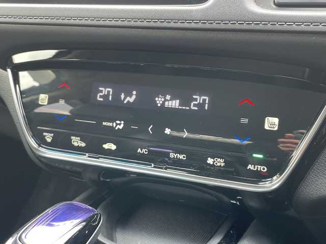 ホンダ ヴェゼル ハイブリッド Z ホンダセンシング 山口県 2017(平29)年 8.9万km クリスタルブラックパール 純正ナビ/DVD/CD/BT/USB/HDMI/フルセグTV/バックカメラ/ハーフレザーシート/前席シートヒーター/純正LEDヘッドライト/純正フォグランプ/オートライト/純正17インチアルミホイール/革巻きステアリング/ステアリングスイッチ/クルーズコントロール/パドルシフト/衝突被害軽減ブレーキ/LKA/横滑り防止/オートパーキングホールド/ルーフレール/スマートキー×２/ビルトインETC/ドライブレコーダー/純正フロアマット/純正ドアバイザー/電動格納ウインカードアミラー(オート機能付き)