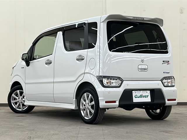 スズキ ワゴンＲ カスタムＺ HYBRID ZX 道央・札幌 2022(令4)年 0.4万km ピュアホワイトP /4WD//純正オーディオ/（CD/AM/FM）//デュアルカメラブレーキ//レーダークルーコントロール//オートライト//フォグライト//両席シートヒーター//リアスポイラー//タイプC給電ポート//保証書