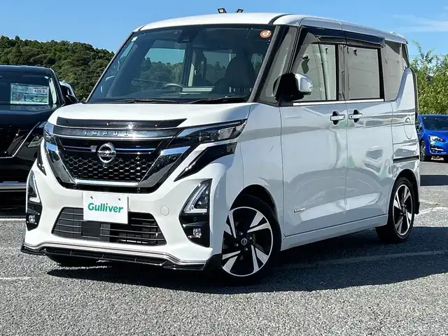 日産 ルークス HWS Gターボ プロパイロットED 千葉県 2021(令3)年 2.3万km ホワイトパール インパルエアロ インパルパーツ 9型ナビAVUIC-RQ911 全方位カメラ 両側電動ドア ハンズフリースライド プロパイロット 全方位カメラルームミラー ETC フルセグ BT USB 1オーナー