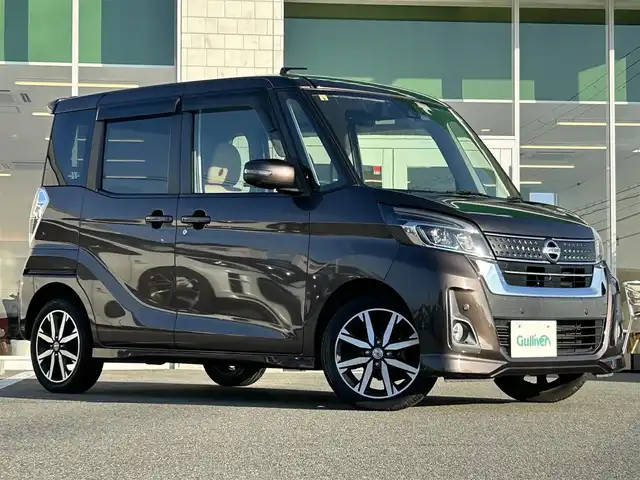 日産 デイズ ルークス 兵庫県 2018(平30)年 6.5万km アッシュブラウンM 純正ナビ/フルセグTV/BTオーディオ/CD/DVD/AUX/アラウンドビューモニター/ETC/ステアリングスイッチ/エマージェンシーブレーキ/両側パワースライドドア/オートハイビーム/LEDヘッドライト/純正フロアマット/純正ドアバイザー