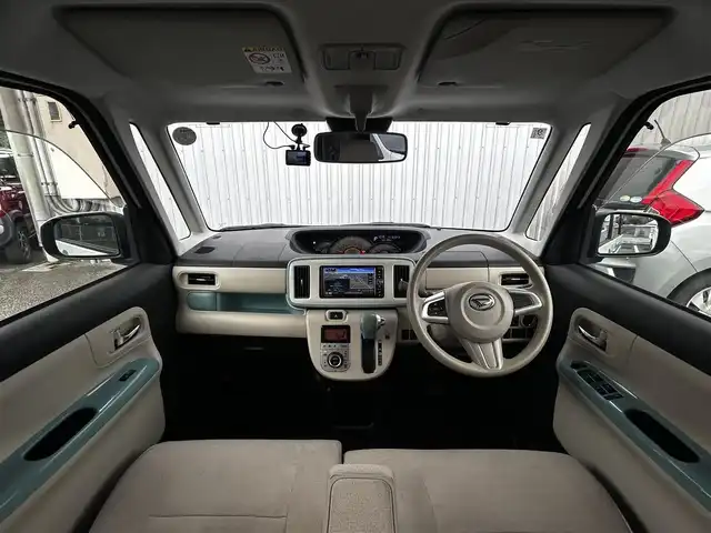 ダイハツ ムーヴ キャンバス G メイクアップ リミテッド　SAⅢ 静岡県 2020(令2)年 5.3万km パールホワイトⅢ/ファインミントメタリック 2トーン ワンオーナー/純正ナビ（BT/フルセグTV/CD/DVD）/ドラレコ/両側パワースライドドア/サイド/全周囲/バックカメラ/純正フロアマット/保証書/取説