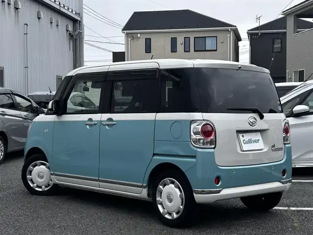 ダイハツ ムーヴ キャンバス G メイクアップ リミテッド　SAⅢ 静岡県 2020(令2)年 5.3万km パールホワイトⅢ/ファインミントメタリック 2トーン ワンオーナー/純正ナビ（BT/フルセグTV/CD/DVD）/ドラレコ/両側パワースライドドア/サイド/全周囲/バックカメラ/純正フロアマット/保証書/取説