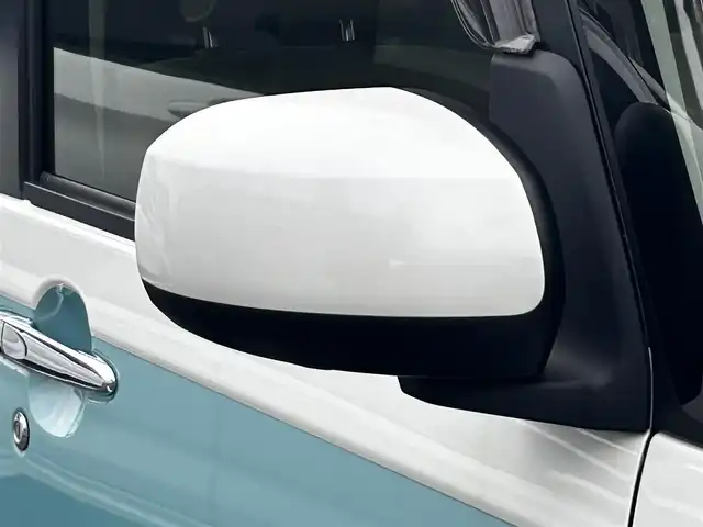 ダイハツ ムーヴ キャンバス G メイクアップ リミテッド　SAⅢ 静岡県 2020(令2)年 5.3万km パールホワイトⅢ/ファインミントメタリック 2トーン ワンオーナー/純正ナビ（BT/フルセグTV/CD/DVD）/ドラレコ/両側パワースライドドア/サイド/全周囲/バックカメラ/純正フロアマット/保証書/取説