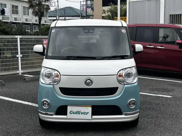 ダイハツ ムーヴ キャンバス G メイクアップ リミテッド　SAⅢ 静岡県 2020(令2)年 5.3万km パールホワイトⅢ/ファインミントメタリック 2トーン ワンオーナー/純正ナビ（BT/フルセグTV/CD/DVD）/ドラレコ/両側パワースライドドア/サイド/全周囲/バックカメラ/純正フロアマット/保証書/取説