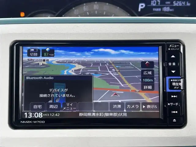 ダイハツ ムーヴ キャンバス G メイクアップ リミテッド　SAⅢ 静岡県 2020(令2)年 5.3万km パールホワイトⅢ/ファインミントメタリック 2トーン ワンオーナー/純正ナビ（BT/フルセグTV/CD/DVD）/ドラレコ/両側パワースライドドア/サイド/全周囲/バックカメラ/純正フロアマット/保証書/取説