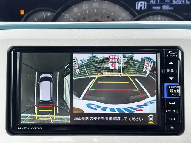 ダイハツ ムーヴ キャンバス G メイクアップ リミテッド　SAⅢ 静岡県 2020(令2)年 5.3万km パールホワイトⅢ/ファインミントメタリック 2トーン ワンオーナー/純正ナビ（BT/フルセグTV/CD/DVD）/ドラレコ/両側パワースライドドア/サイド/全周囲/バックカメラ/純正フロアマット/保証書/取説