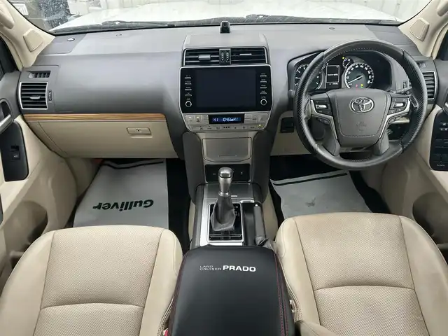 トヨタ ランドクルーザー プラド TX Lパッケージ マットブラED 山形県 2023(令5)年 2.5万km ホワイトパールクリスタルシャイン 4WD/衝突被害軽減システム/サンルーフ/モデリスタエアロ/純正メモリナビ/　　【CD DVD BT フルセグ USB】/全周囲カメラ/レーダークルーズコントロール/LEDオートライト/レザーシート/パワーシート/シートエアコン/シートヒーター/純正18インチアルミホイール/ドライブレコーダー/ステアリングスイッチ/MTモード付AT/電動格納ウィンカーミラー/フォグランプ/スマートキー/ETC2.0