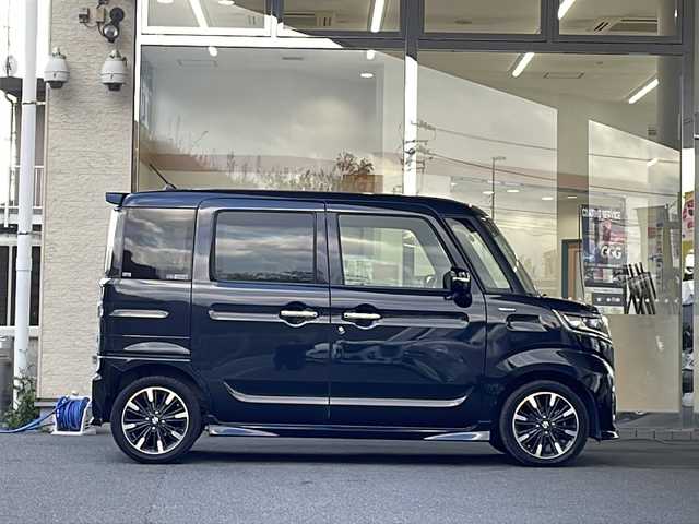 スズキ スペーシア カスタム HYBRID XS 福島県 2020(令2)年 4.2万km ブルーイッシュブラックパール3 純正８インチナビ　全方位モニター　セーフティーサポート　ハーフレザーシート　フルセグＴＶ　Ｒクルーズコントロール　前後ドライブレコーダー　シートヒーター　クリアランスソナー　純正ＡＷ　スマートキー