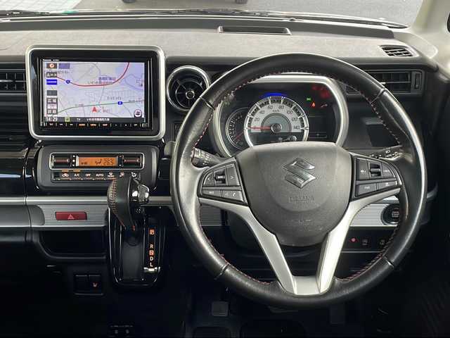 スズキ スペーシア カスタム HYBRID XS 福島県 2020(令2)年 4.2万km ブルーイッシュブラックパール3 純正８インチナビ　全方位モニター　セーフティーサポート　ハーフレザーシート　フルセグＴＶ　Ｒクルーズコントロール　前後ドライブレコーダー　シートヒーター　クリアランスソナー　純正ＡＷ　スマートキー